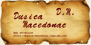 Dušica Macedonac vizit kartica